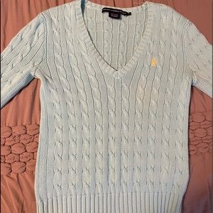 Ralph Lauren sweater. Light blue size medium